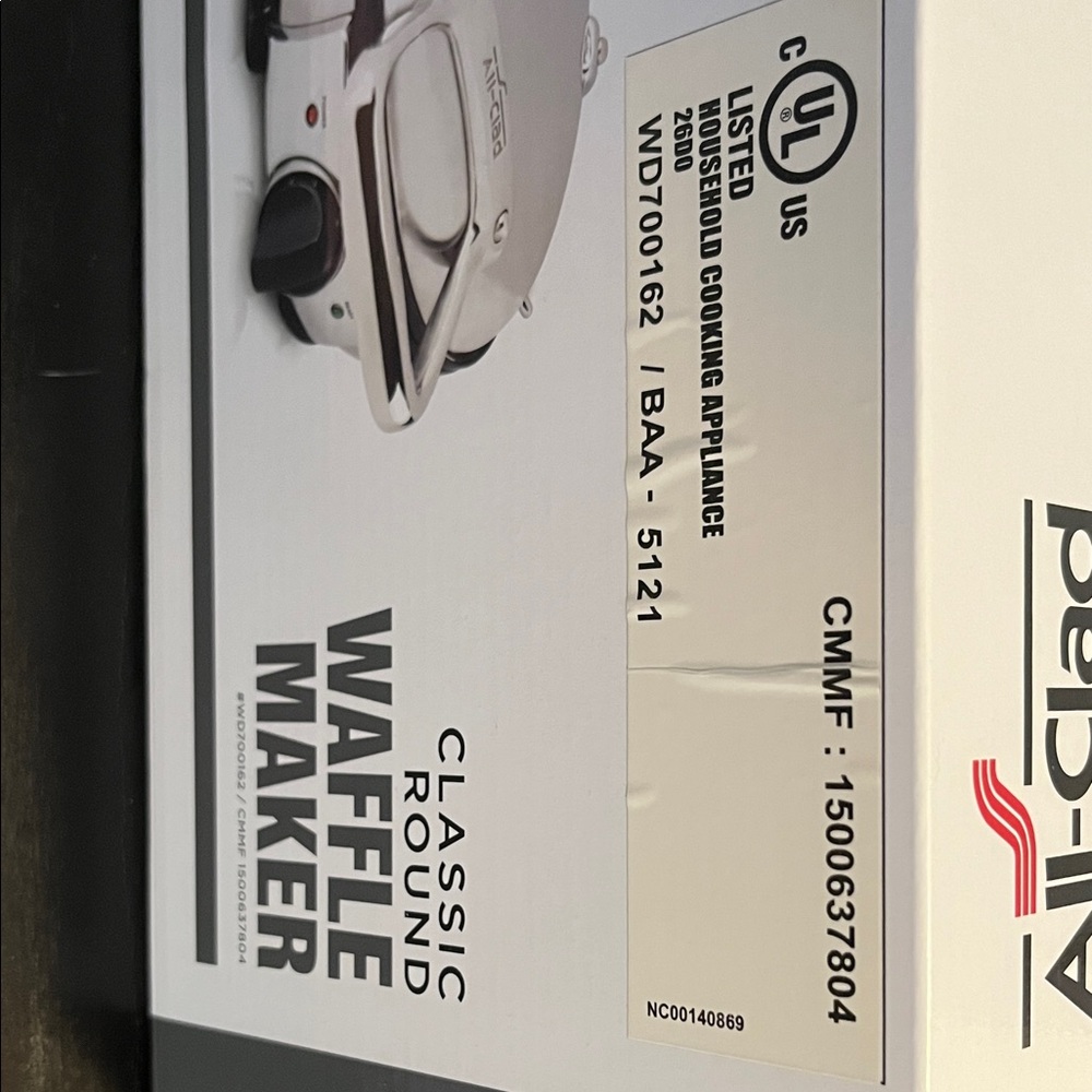 All-Clad classic round Stainless Steel Waffle Maker - Silver (used once) - Picture 4 of 8